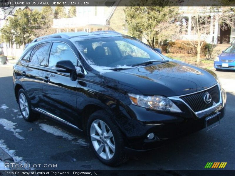 Obsidian Black / Black 2011 Lexus RX 350 AWD