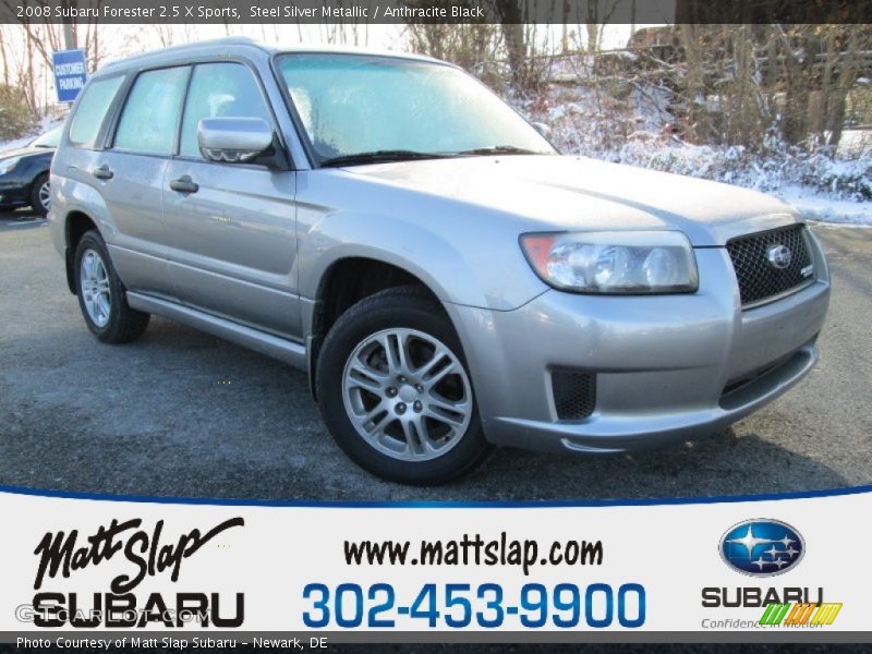 Steel Silver Metallic / Anthracite Black 2008 Subaru Forester 2.5 X Sports