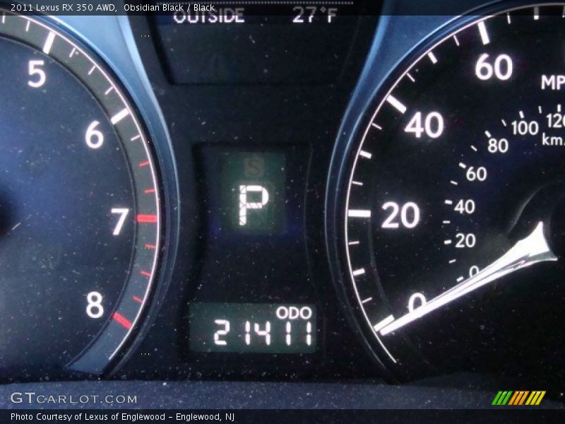 Obsidian Black / Black 2011 Lexus RX 350 AWD
