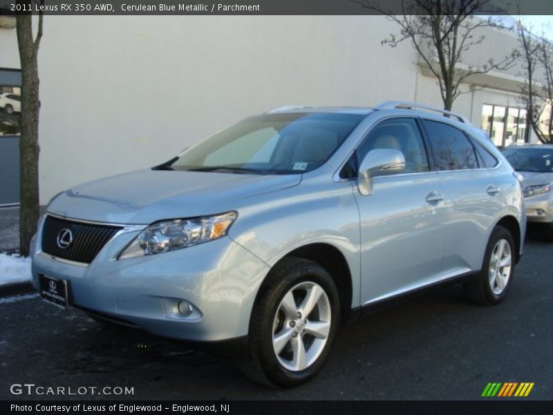 Cerulean Blue Metallic / Parchment 2011 Lexus RX 350 AWD
