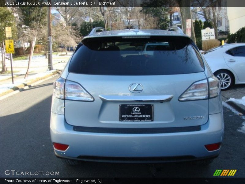 Cerulean Blue Metallic / Parchment 2011 Lexus RX 350 AWD