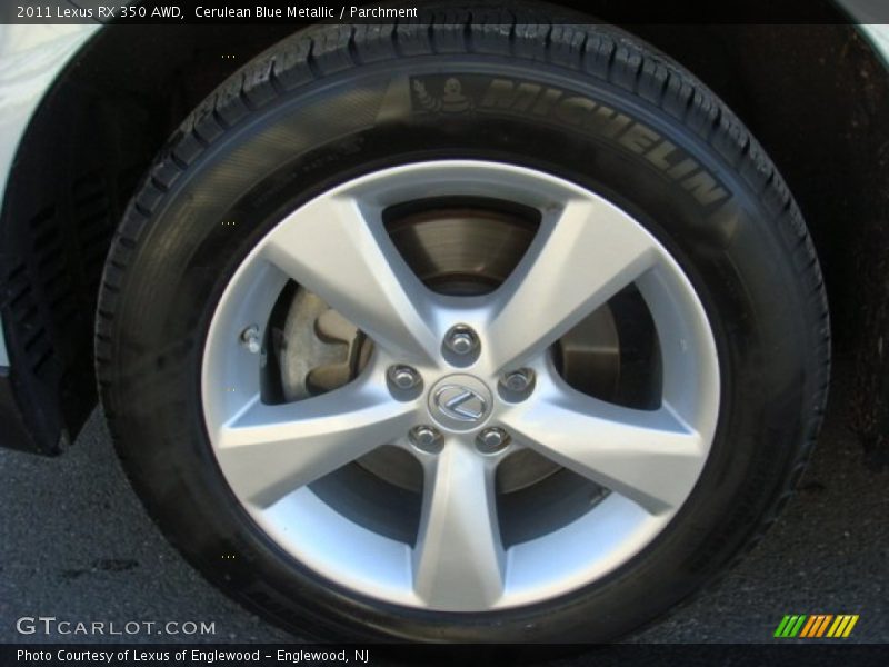 Cerulean Blue Metallic / Parchment 2011 Lexus RX 350 AWD