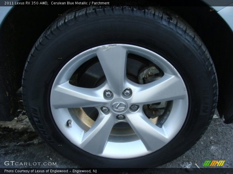 Cerulean Blue Metallic / Parchment 2011 Lexus RX 350 AWD