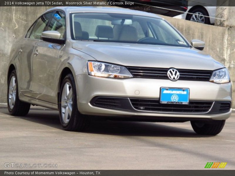 Moonrock Silver Metallic / Cornsilk Beige 2014 Volkswagen Jetta TDI Sedan
