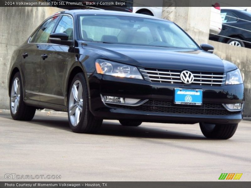 Black / Cornsilk Beige 2014 Volkswagen Passat TDI SEL Premium