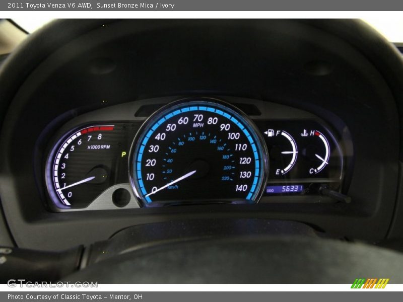 Sunset Bronze Mica / Ivory 2011 Toyota Venza V6 AWD