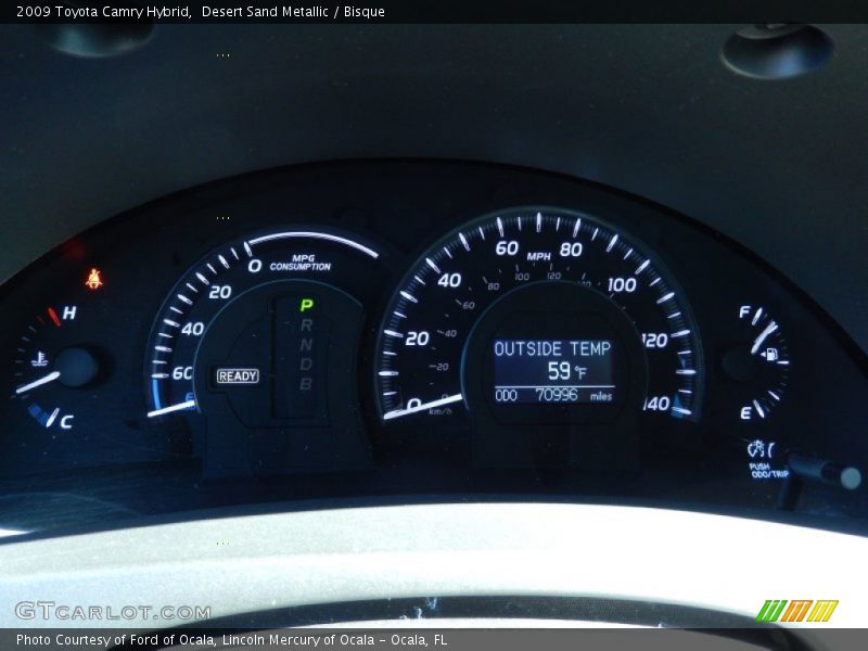 Desert Sand Metallic / Bisque 2009 Toyota Camry Hybrid