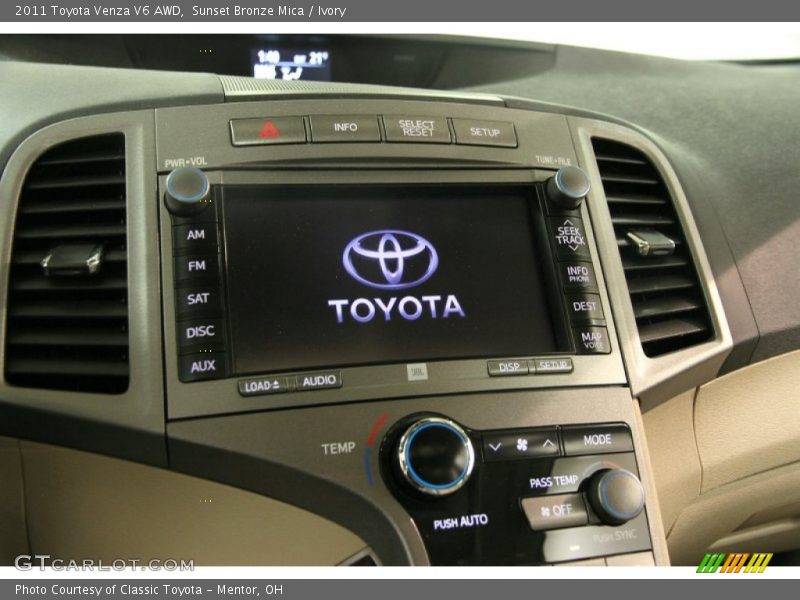 Sunset Bronze Mica / Ivory 2011 Toyota Venza V6 AWD