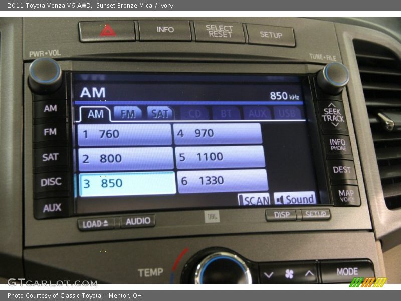 Sunset Bronze Mica / Ivory 2011 Toyota Venza V6 AWD