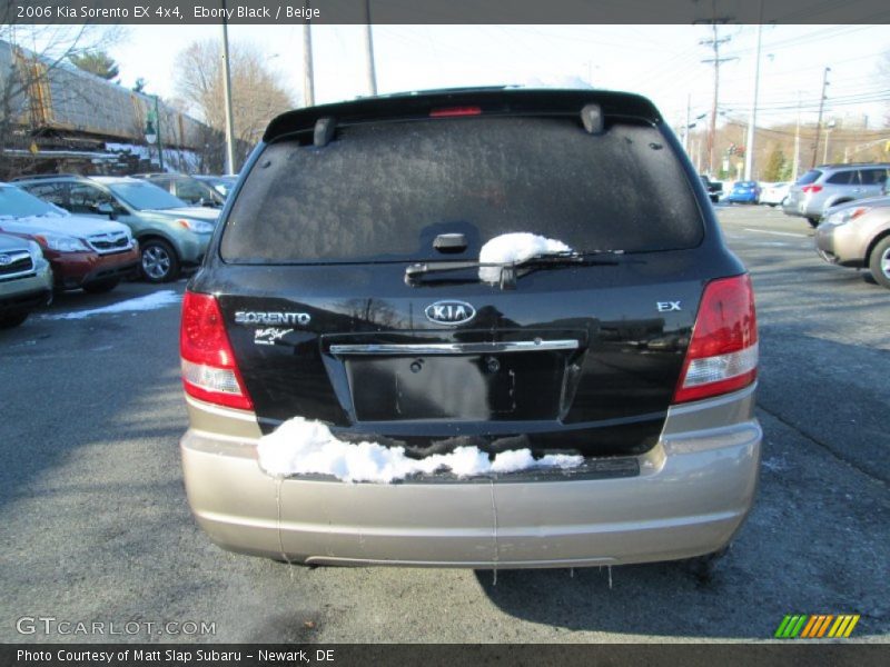Ebony Black / Beige 2006 Kia Sorento EX 4x4