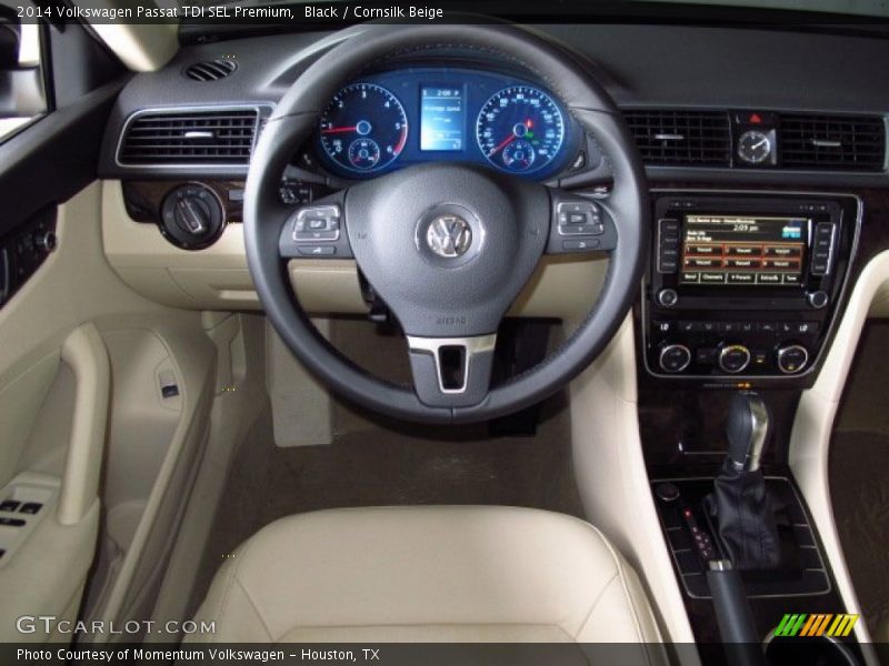 Black / Cornsilk Beige 2014 Volkswagen Passat TDI SEL Premium