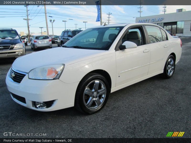 White / Cashmere Beige 2006 Chevrolet Malibu LTZ Sedan