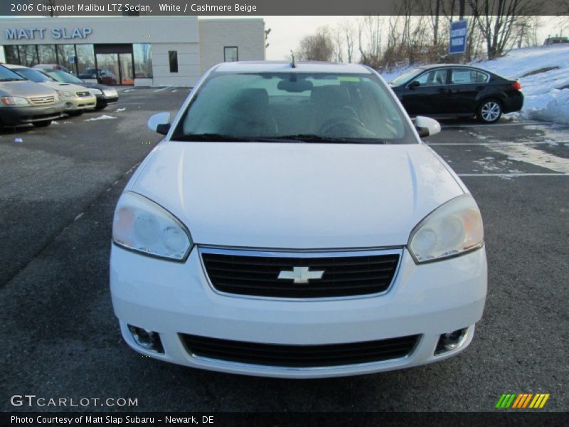 White / Cashmere Beige 2006 Chevrolet Malibu LTZ Sedan