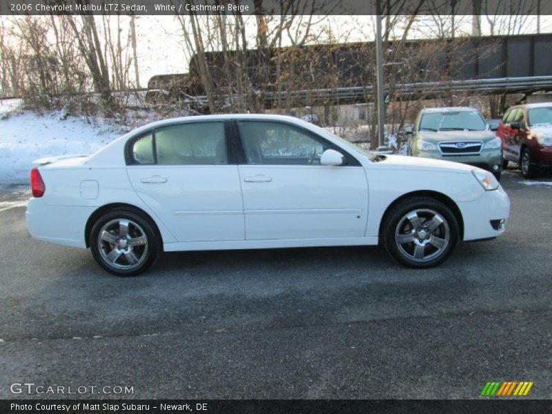 White / Cashmere Beige 2006 Chevrolet Malibu LTZ Sedan