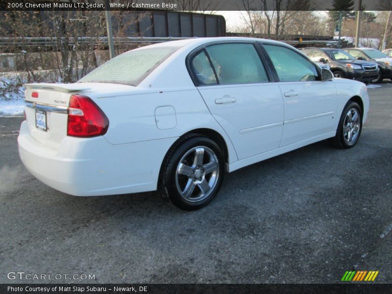 White / Cashmere Beige 2006 Chevrolet Malibu LTZ Sedan