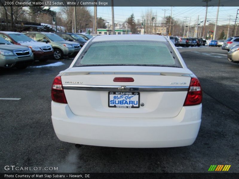 White / Cashmere Beige 2006 Chevrolet Malibu LTZ Sedan