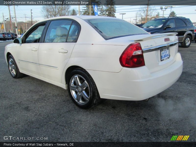 White / Cashmere Beige 2006 Chevrolet Malibu LTZ Sedan