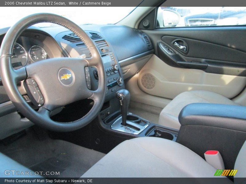 White / Cashmere Beige 2006 Chevrolet Malibu LTZ Sedan