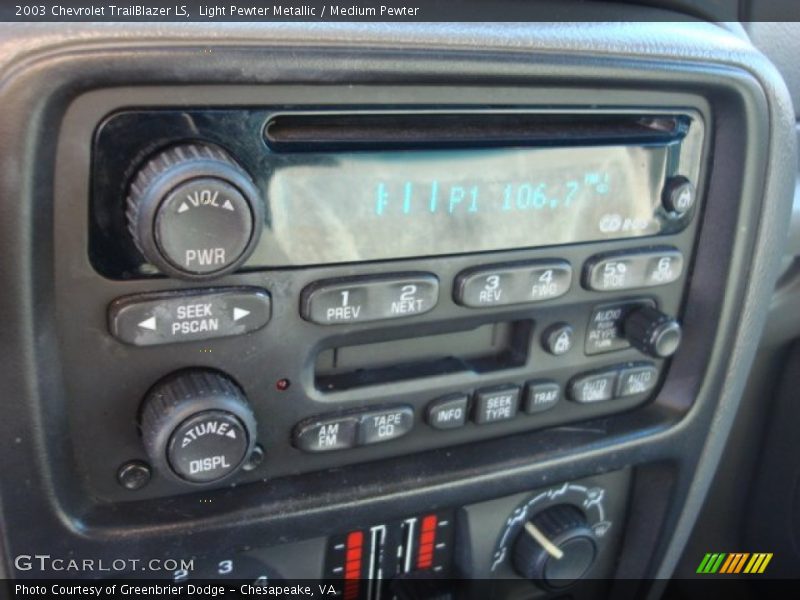 Light Pewter Metallic / Medium Pewter 2003 Chevrolet TrailBlazer LS