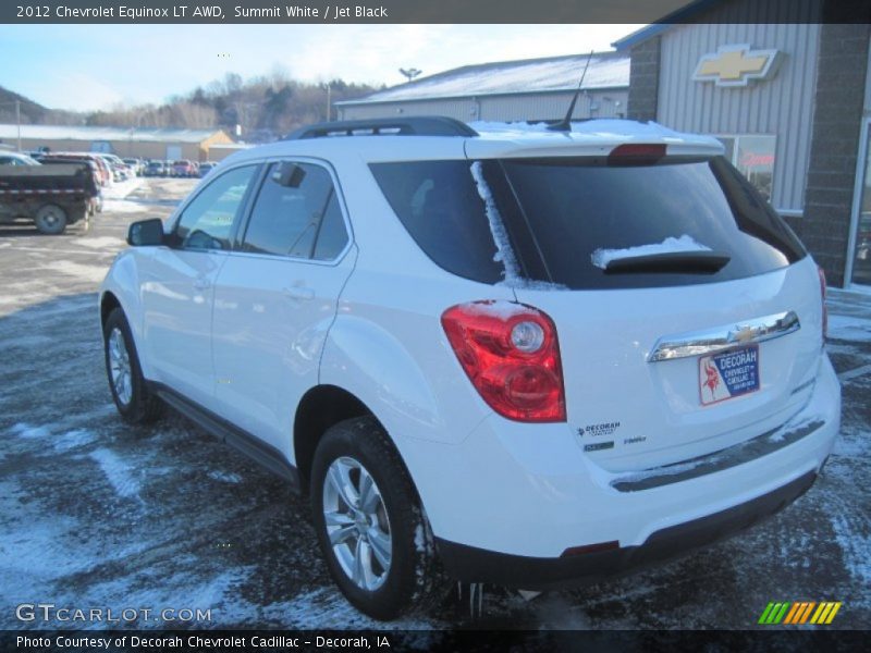 Summit White / Jet Black 2012 Chevrolet Equinox LT AWD