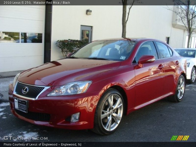 Matador Red Mica / Black 2010 Lexus IS 250
