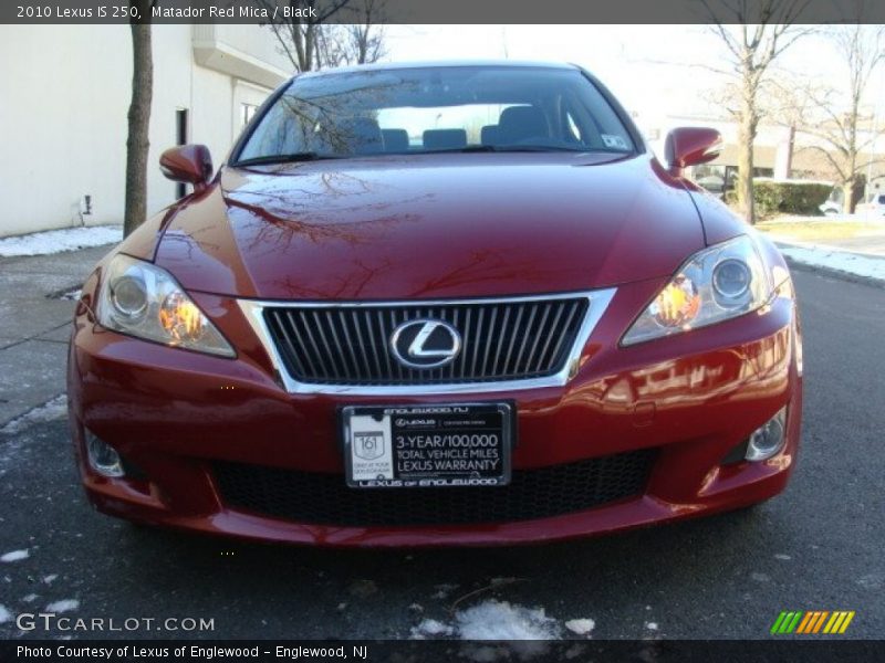 Matador Red Mica / Black 2010 Lexus IS 250