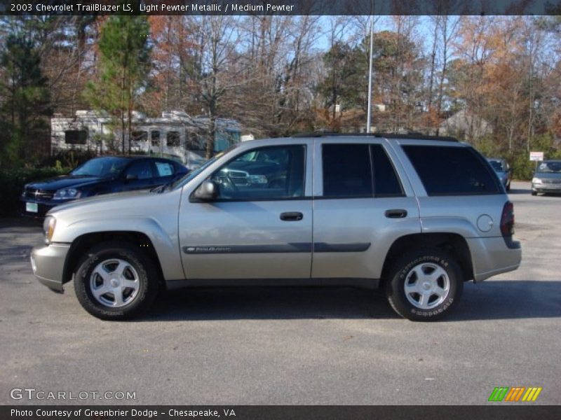 Light Pewter Metallic / Medium Pewter 2003 Chevrolet TrailBlazer LS