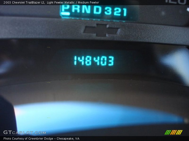 Light Pewter Metallic / Medium Pewter 2003 Chevrolet TrailBlazer LS