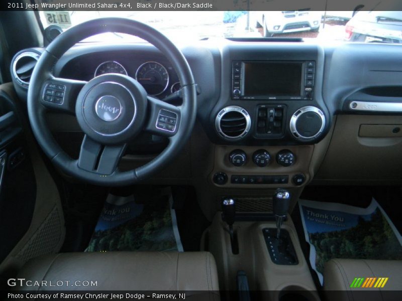 Black / Black/Dark Saddle 2011 Jeep Wrangler Unlimited Sahara 4x4