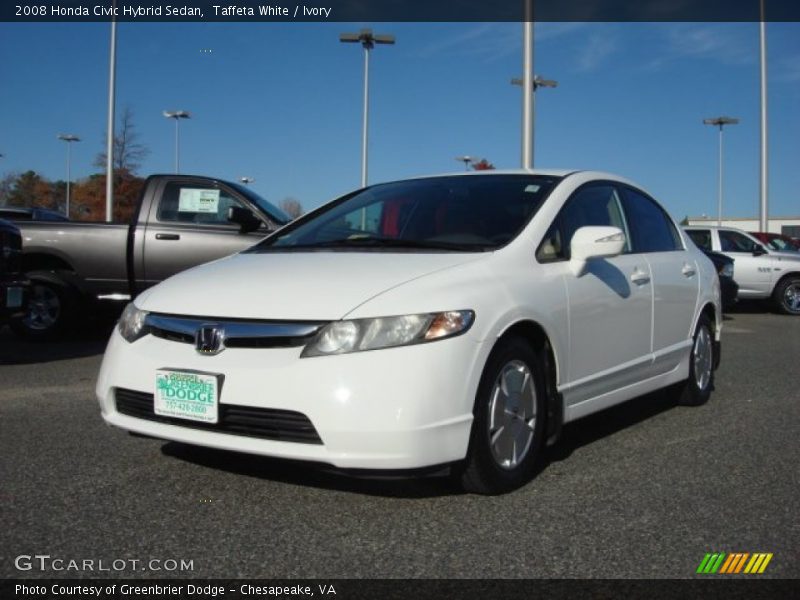 Taffeta White / Ivory 2008 Honda Civic Hybrid Sedan