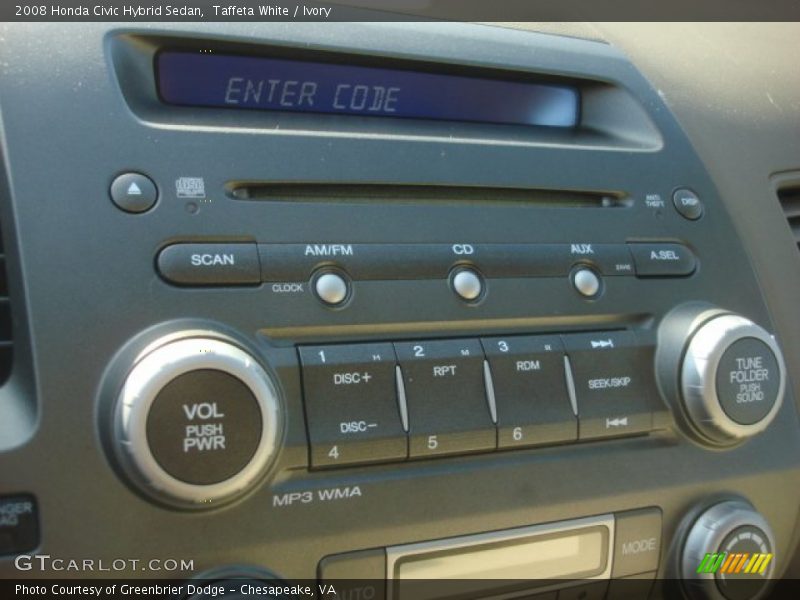 Taffeta White / Ivory 2008 Honda Civic Hybrid Sedan
