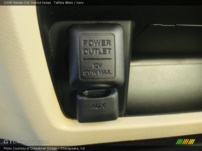 Taffeta White / Ivory 2008 Honda Civic Hybrid Sedan