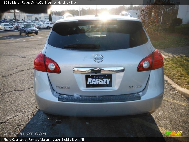 Silver Ice Metallic / Black 2011 Nissan Rogue SV AWD