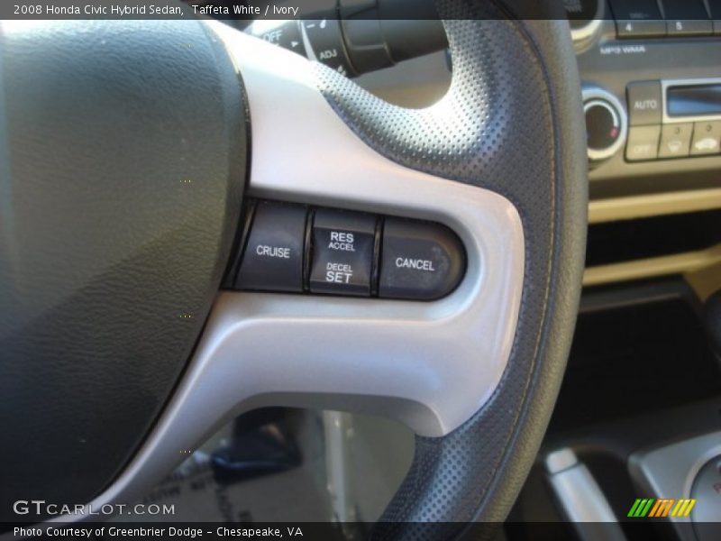 Taffeta White / Ivory 2008 Honda Civic Hybrid Sedan