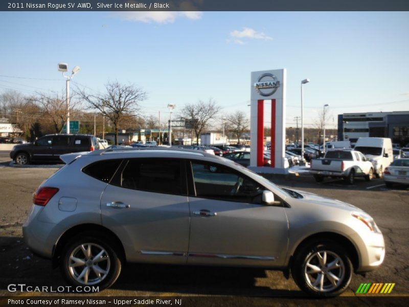 Silver Ice Metallic / Black 2011 Nissan Rogue SV AWD