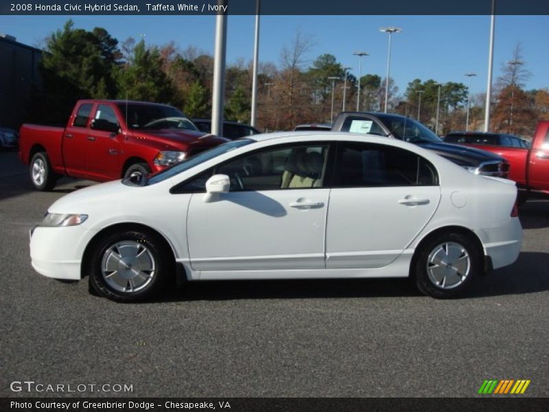 Taffeta White / Ivory 2008 Honda Civic Hybrid Sedan