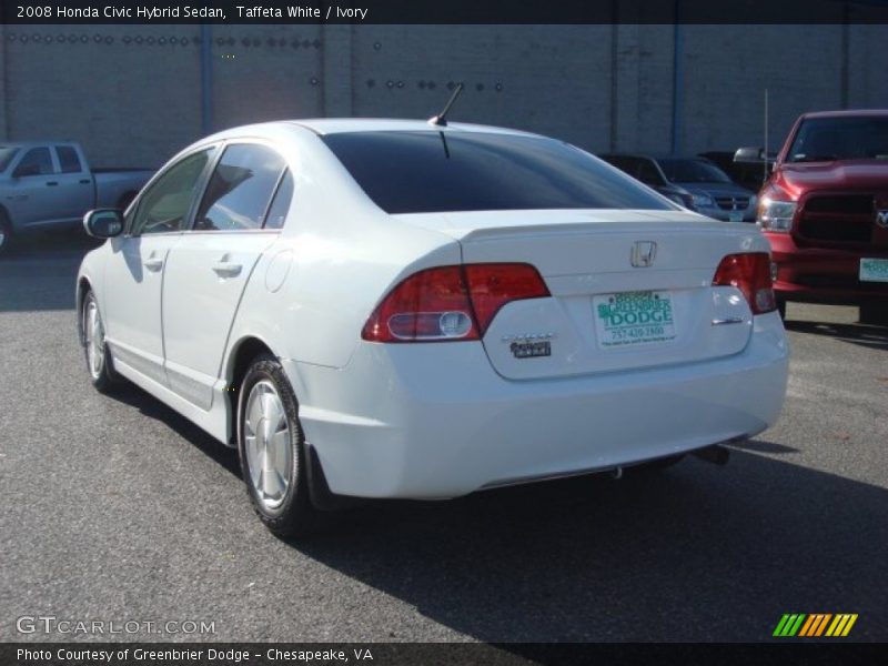 Taffeta White / Ivory 2008 Honda Civic Hybrid Sedan