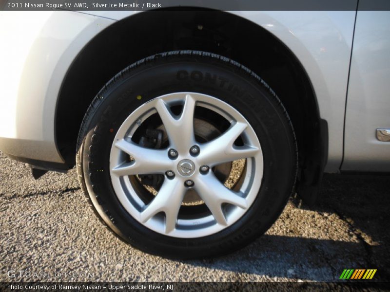 Silver Ice Metallic / Black 2011 Nissan Rogue SV AWD