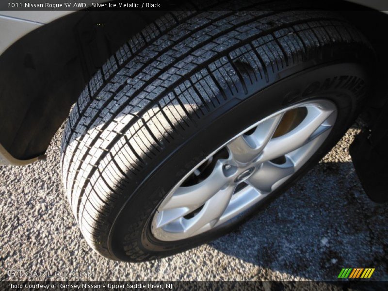 Silver Ice Metallic / Black 2011 Nissan Rogue SV AWD