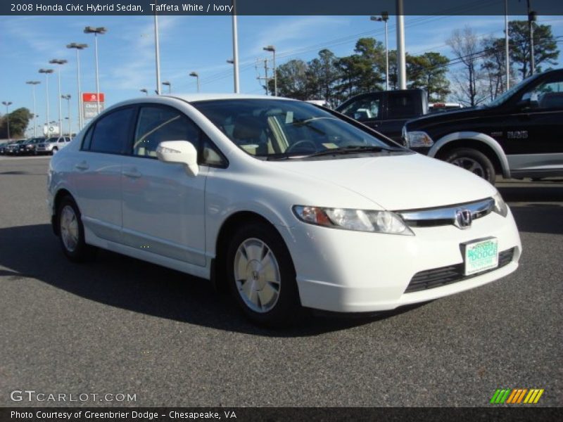 Taffeta White / Ivory 2008 Honda Civic Hybrid Sedan