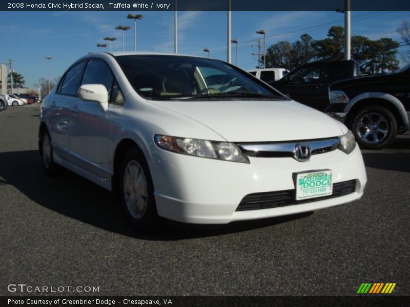 Taffeta White / Ivory 2008 Honda Civic Hybrid Sedan