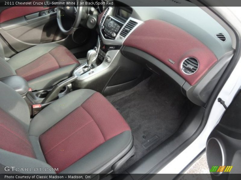 Summit White / Jet Black/Sport Red 2011 Chevrolet Cruze LT