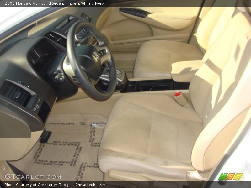 Taffeta White / Ivory 2008 Honda Civic Hybrid Sedan