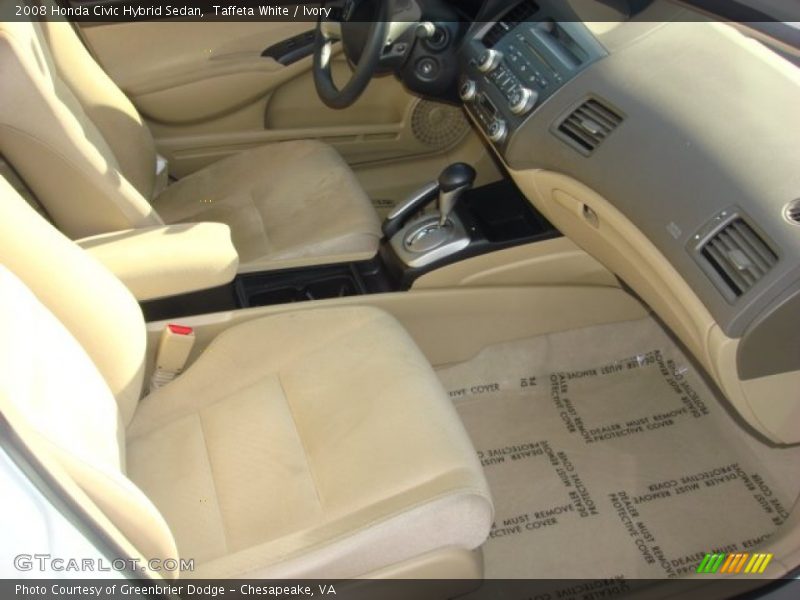 Taffeta White / Ivory 2008 Honda Civic Hybrid Sedan