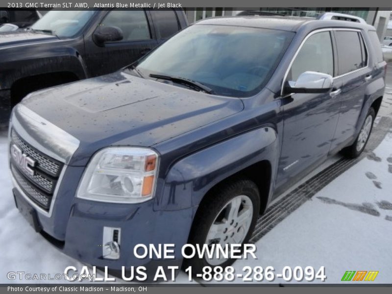 Atlantis Blue Metallic / Jet Black 2013 GMC Terrain SLT AWD