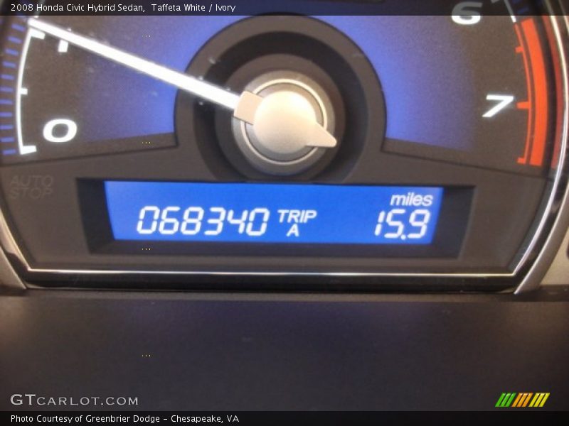 Taffeta White / Ivory 2008 Honda Civic Hybrid Sedan