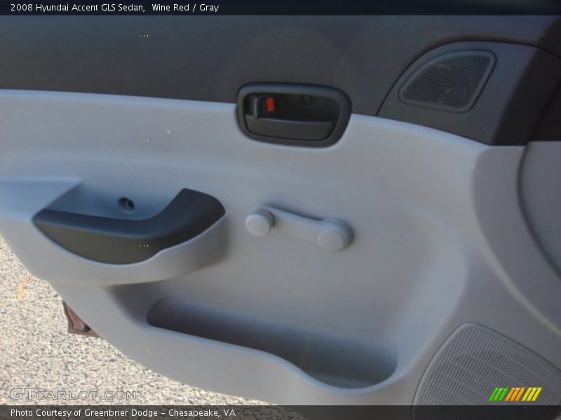 Wine Red / Gray 2008 Hyundai Accent GLS Sedan