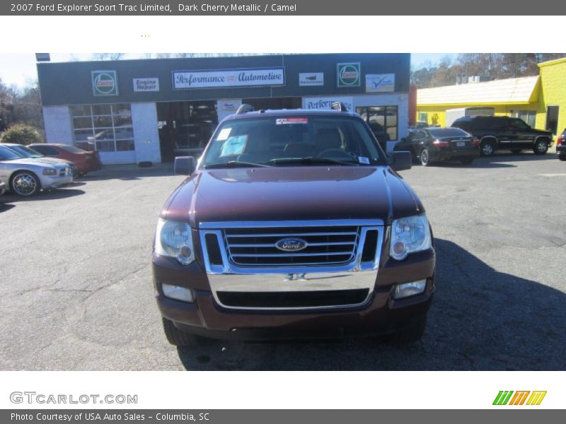 Dark Cherry Metallic / Camel 2007 Ford Explorer Sport Trac Limited