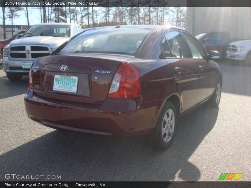 Wine Red / Gray 2008 Hyundai Accent GLS Sedan