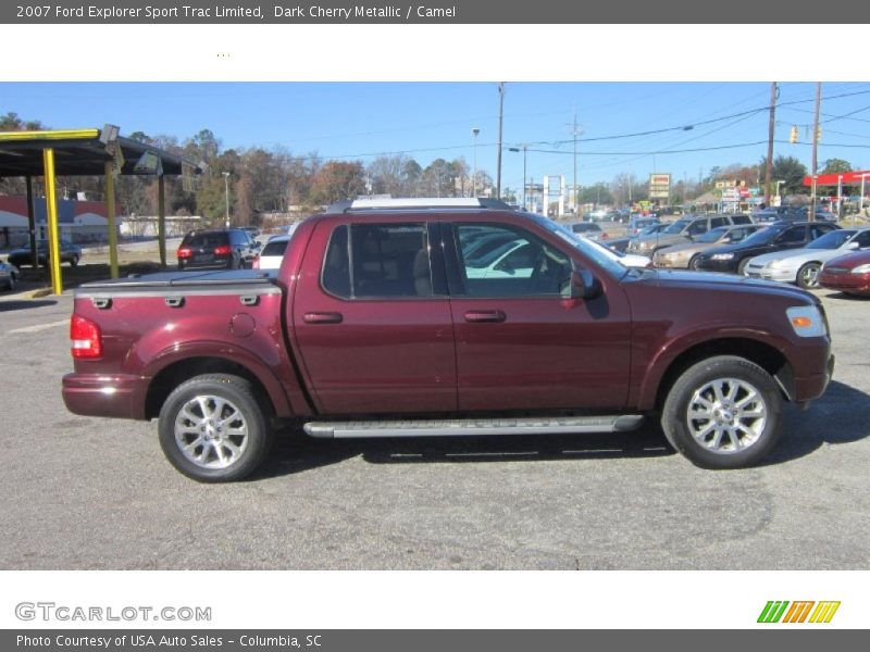 Dark Cherry Metallic / Camel 2007 Ford Explorer Sport Trac Limited